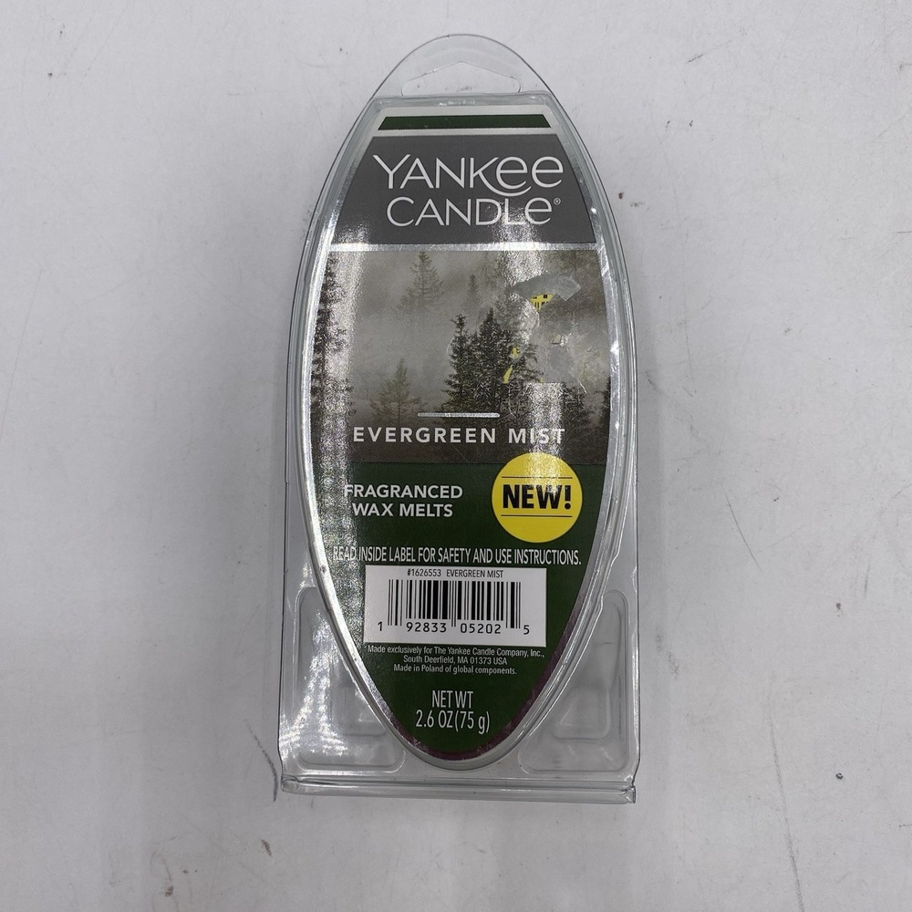 NEW Yankee Candle "Evergreen Mist" Fragranced Wax Melts 6 Ct 2.6 Oz.